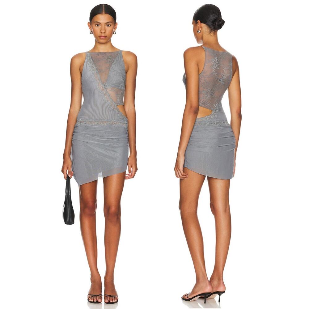 Bec + Bridge Amoras Mini Dress Floral Lace Party Sexy Stamement Festival Sz 2